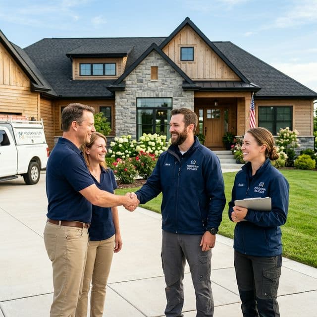 Contractors shaking hands